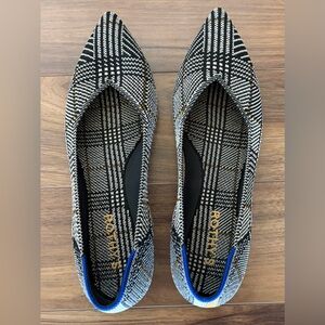 Rothys Black Glen Plaid Point II